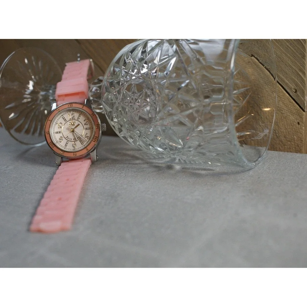 Juicy Couture Womens Pink & Silver Quartz Watch JC.29.3.14.0232 New Battery
